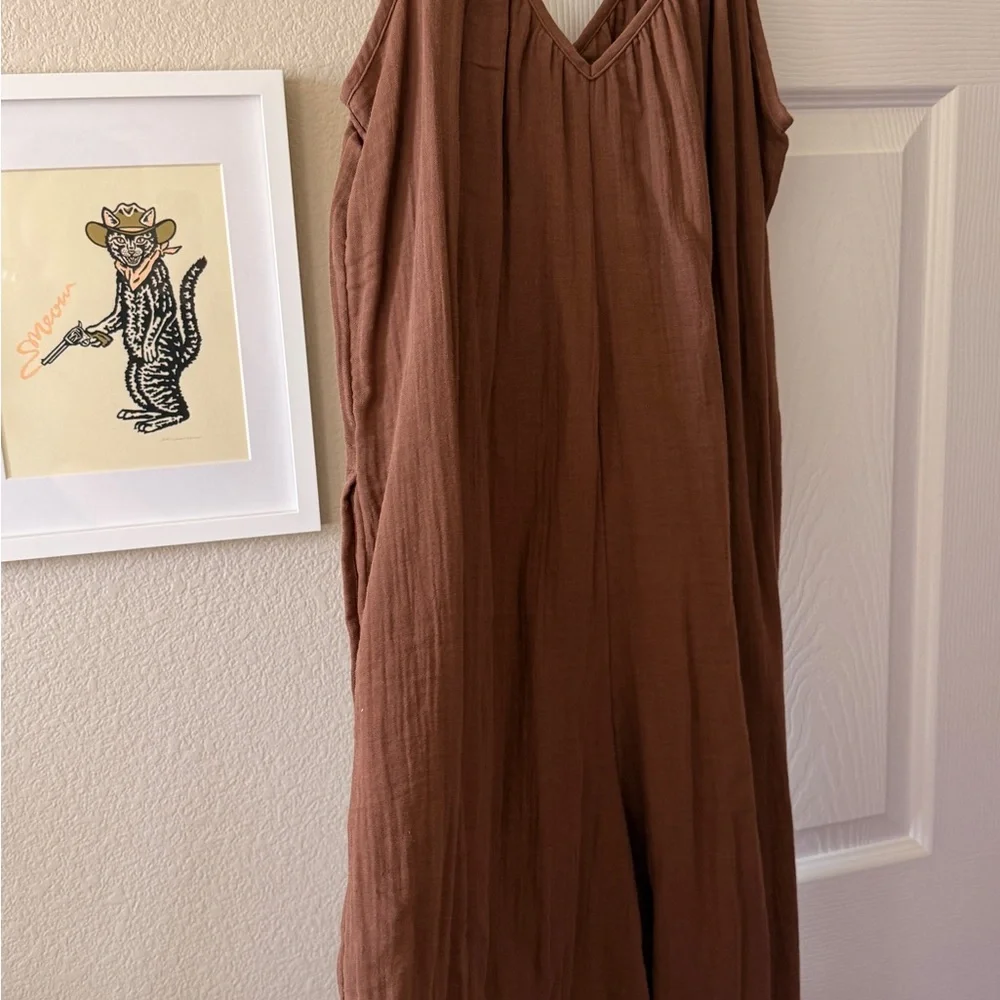 Old Navy Brown Sleeveless V-Neck Maxi Dress - Picture 5 of 5